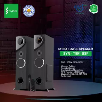 Syinix Tower Speaker 100 Watt (SYN-T801 BSF)