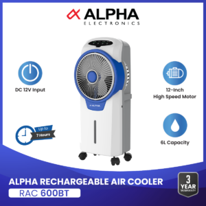 Alpha Rechargeable Air Cooler (RAC 600 BT)